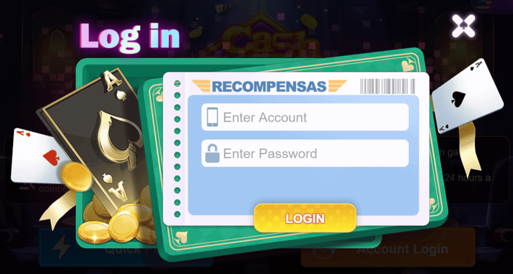Cash Craze 777 Login page